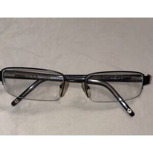 Perry Ellis America PEA 124A-2 51-19-145 Black Brown Half Rimless Y821